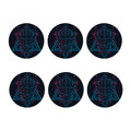 Geometric Japanese Demon Print Coaster Set