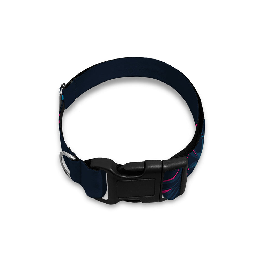 Geometric Japanese Demon Print Dog Collar