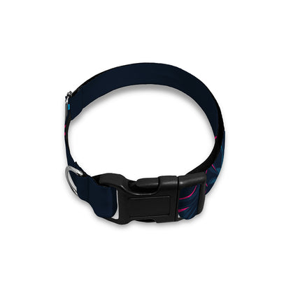 Geometric Japanese Demon Print Dog Collar