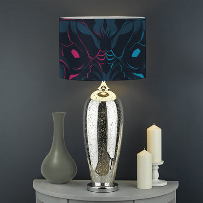 Geometric Japanese Demon Print Drum Lamp Shade