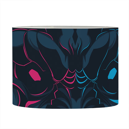 Geometric Japanese Demon Print Drum Lamp Shade