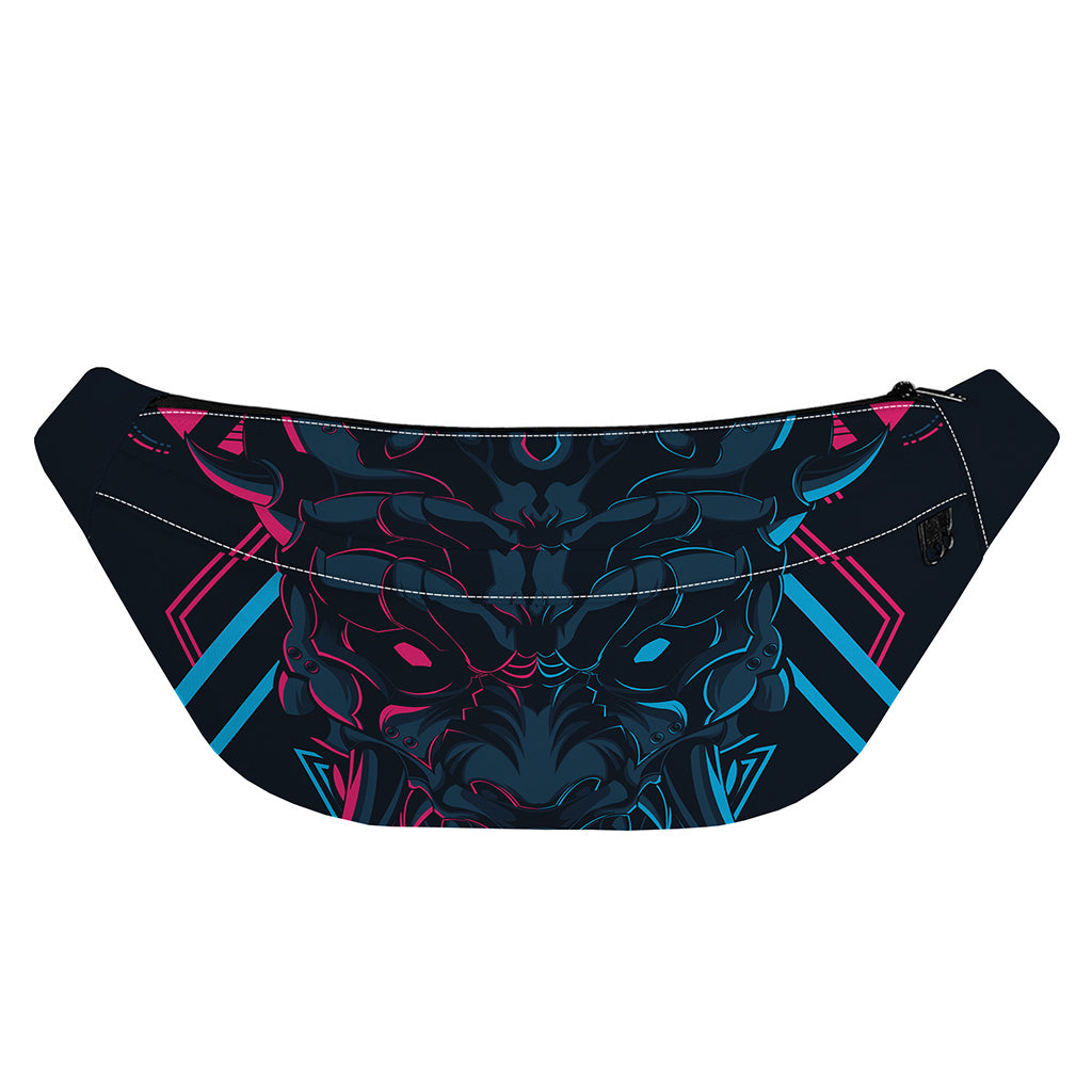 Geometric Japanese Demon Print Fanny Pack
