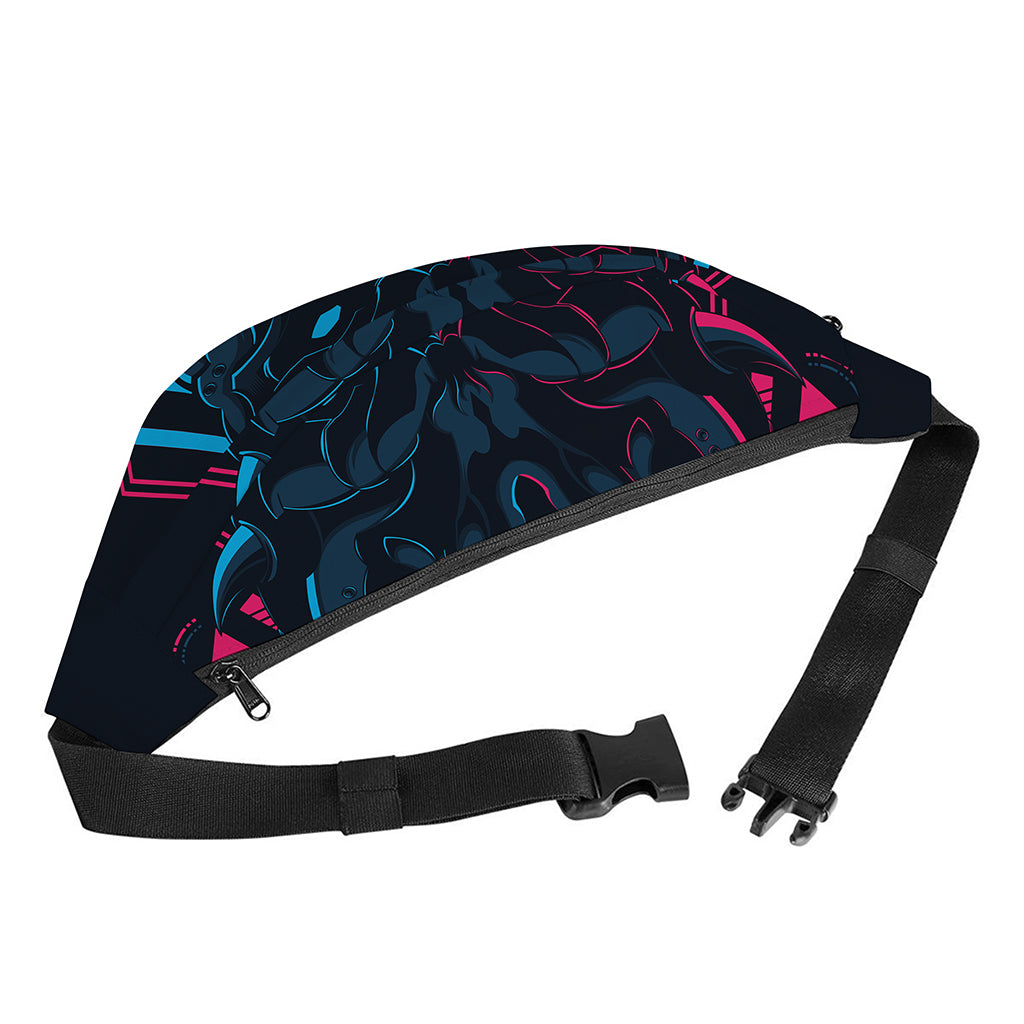 Geometric Japanese Demon Print Fanny Pack