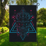 Geometric Japanese Demon Print Garden Flag