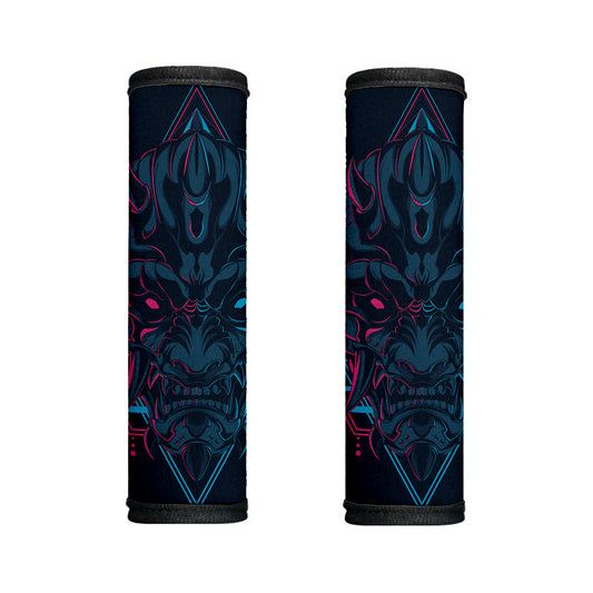Geometric Japanese Demon Print Handle Covers