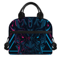 Geometric Japanese Demon Print Insulated Lunch Bag