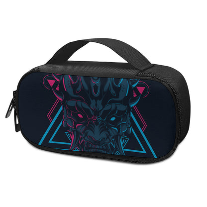 Geometric Japanese Demon Print Insulin Cooler Travel Case