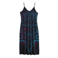Geometric Japanese Demon Print Jersey Midi Cami Dress
