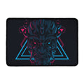 Geometric Japanese Demon Print Kitchen Mat