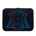 Geometric Japanese Demon Print Laptop Sleeve