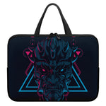 Geometric Japanese Demon Print Laptop Sleeve With Handle