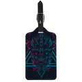 Geometric Japanese Demon Print Luggage Tag