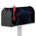Geometric Japanese Demon Print Mailbox Cover