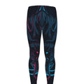 Geometric Japanese Demon Print Men's Leggings