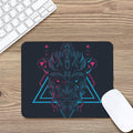 Geometric Japanese Demon Print Mouse Pad