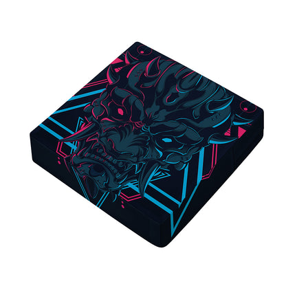 Geometric Japanese Demon Print Outdoor Seat Cushion Cover