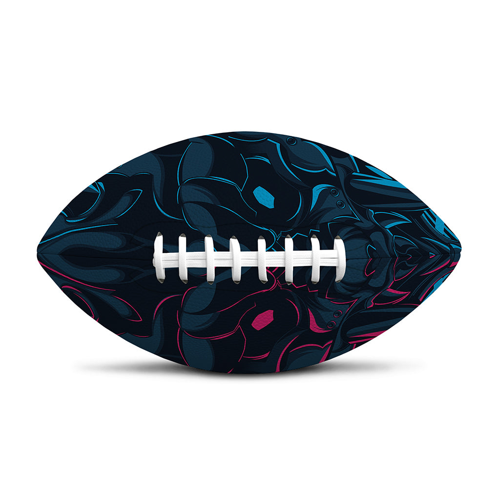Geometric Japanese Demon Print Rugby Ball