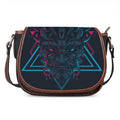 Geometric Japanese Demon Print Saddle Bag