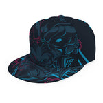 Geometric Japanese Demon Print Snapback Cap
