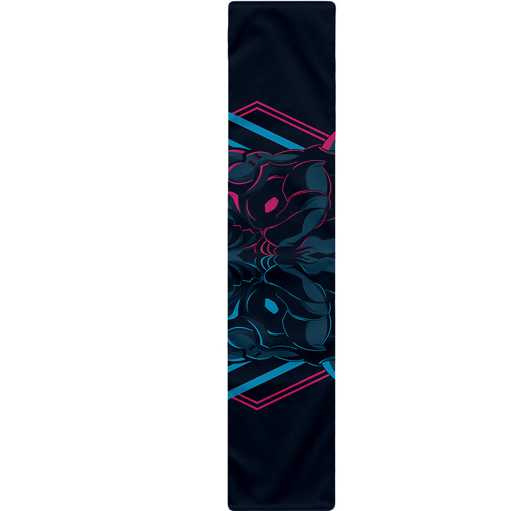 Geometric Japanese Demon Print Table Runner