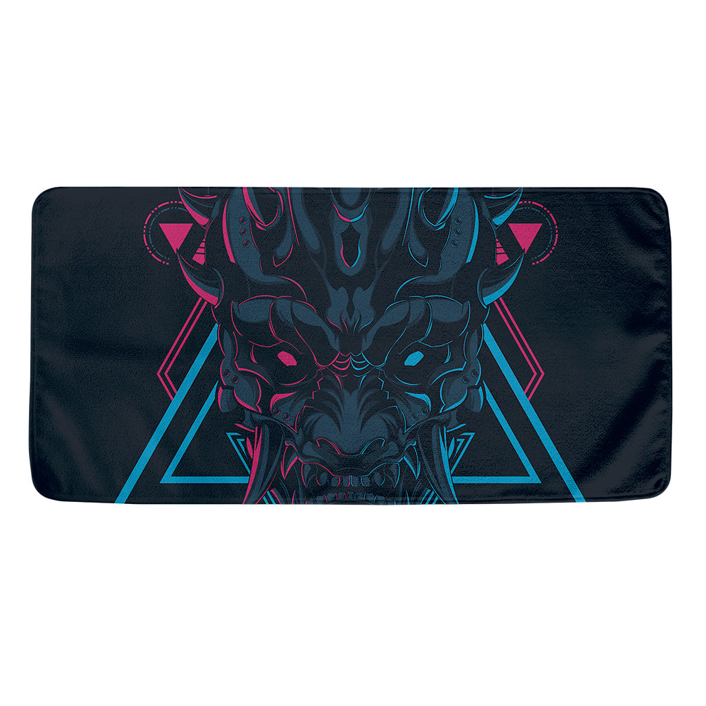 Geometric Japanese Demon Print Towel
