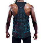 Geometric Japanese Demon Print Training Tank Top