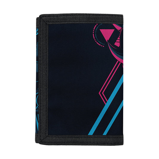Geometric Japanese Demon Print Trifold Wallet