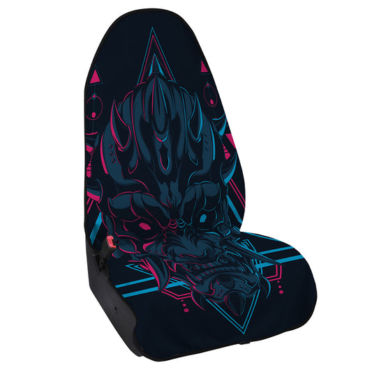 Geometric Japanese Demon Print Waterproof Car Seat Cover