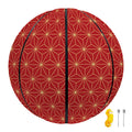 Geometric Japanese Floral Pattern Print Basketball