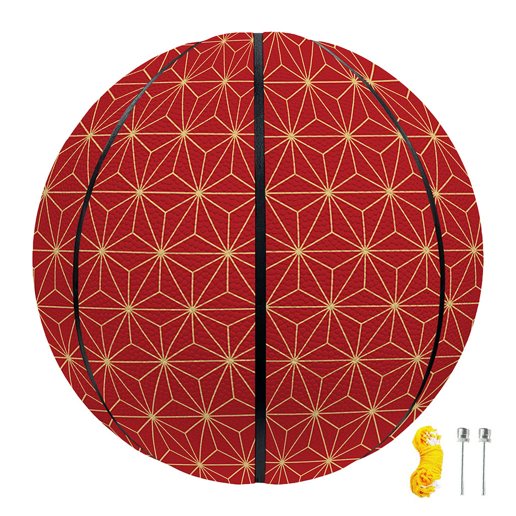 Geometric Japanese Floral Pattern Print Basketball