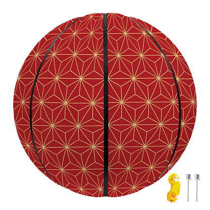 Geometric Japanese Floral Pattern Print Basketball