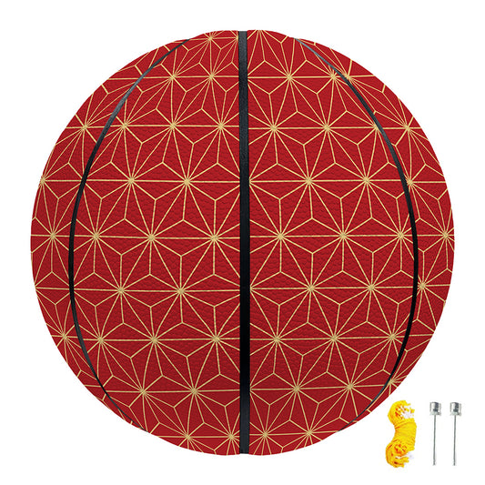 Geometric Japanese Floral Pattern Print Basketball