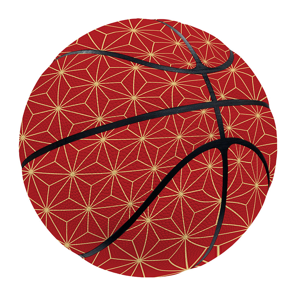 Geometric Japanese Floral Pattern Print Basketball