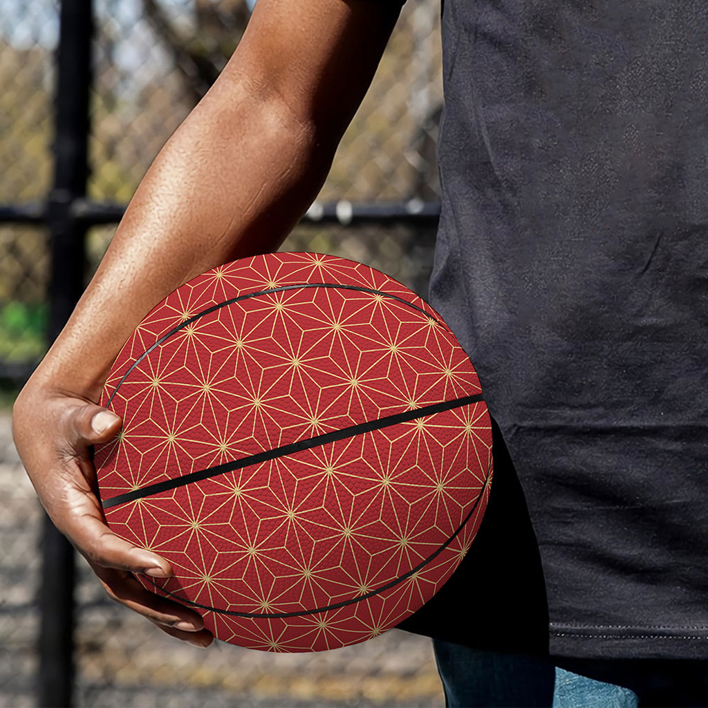 Geometric Japanese Floral Pattern Print Basketball