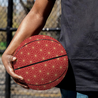 Geometric Japanese Floral Pattern Print Basketball