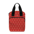 Geometric Japanese Floral Pattern Print Bible Tote Bag