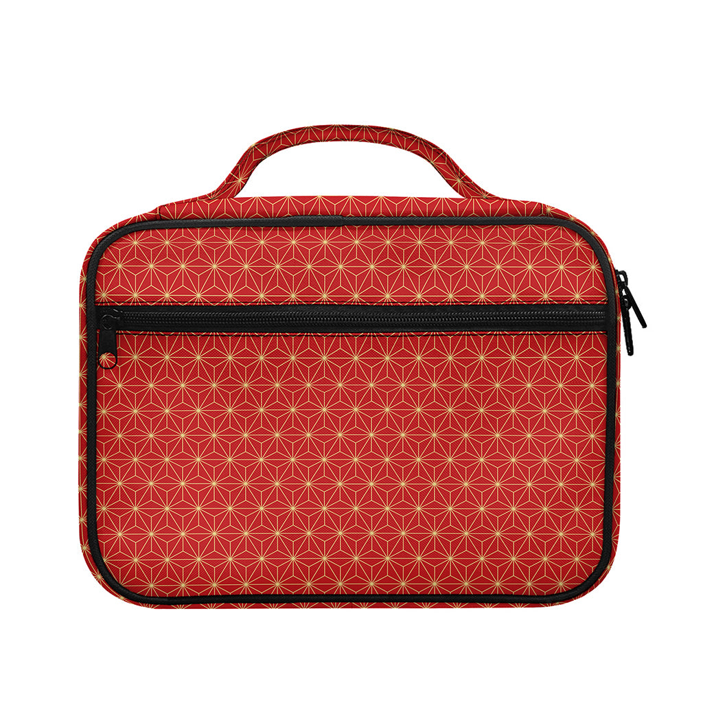 Geometric Japanese Floral Pattern Print Briefcase Bible Bag