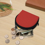 Geometric Japanese Floral Pattern Print Coin Purse