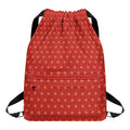 Geometric Japanese Floral Pattern Print Drawstring Backpack