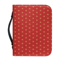 Geometric Japanese Floral Pattern Print Leather Bible Cover