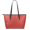 Geometric Japanese Floral Pattern Print Leather Tote Bag