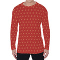 Geometric Japanese Floral Pattern Print Men's Long Sleeve T-Shirt