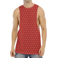 Geometric Japanese Floral Pattern Print Men's Muscle Tank Top