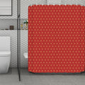 Geometric Japanese Floral Pattern Print Polyester Shower Curtain