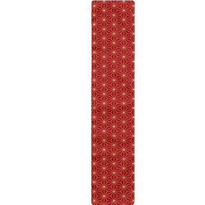 Geometric Japanese Floral Pattern Print Table Runner