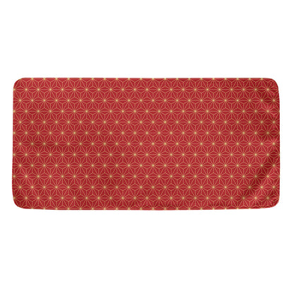 Geometric Japanese Floral Pattern Print Towel