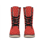 Geometric Japanese Floral Pattern Print Winter Boots