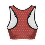 Geometric Japanese Floral Pattern Print Women's Sports Bra