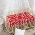 Geometric Knitted Pattern Print Baby Crib Sheet