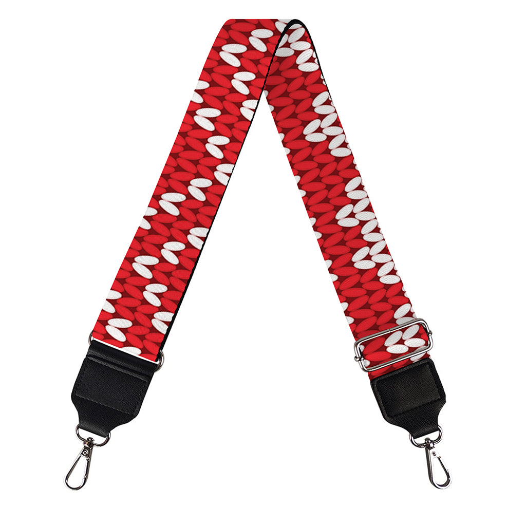 Geometric Knitted Pattern Print Bag Strap